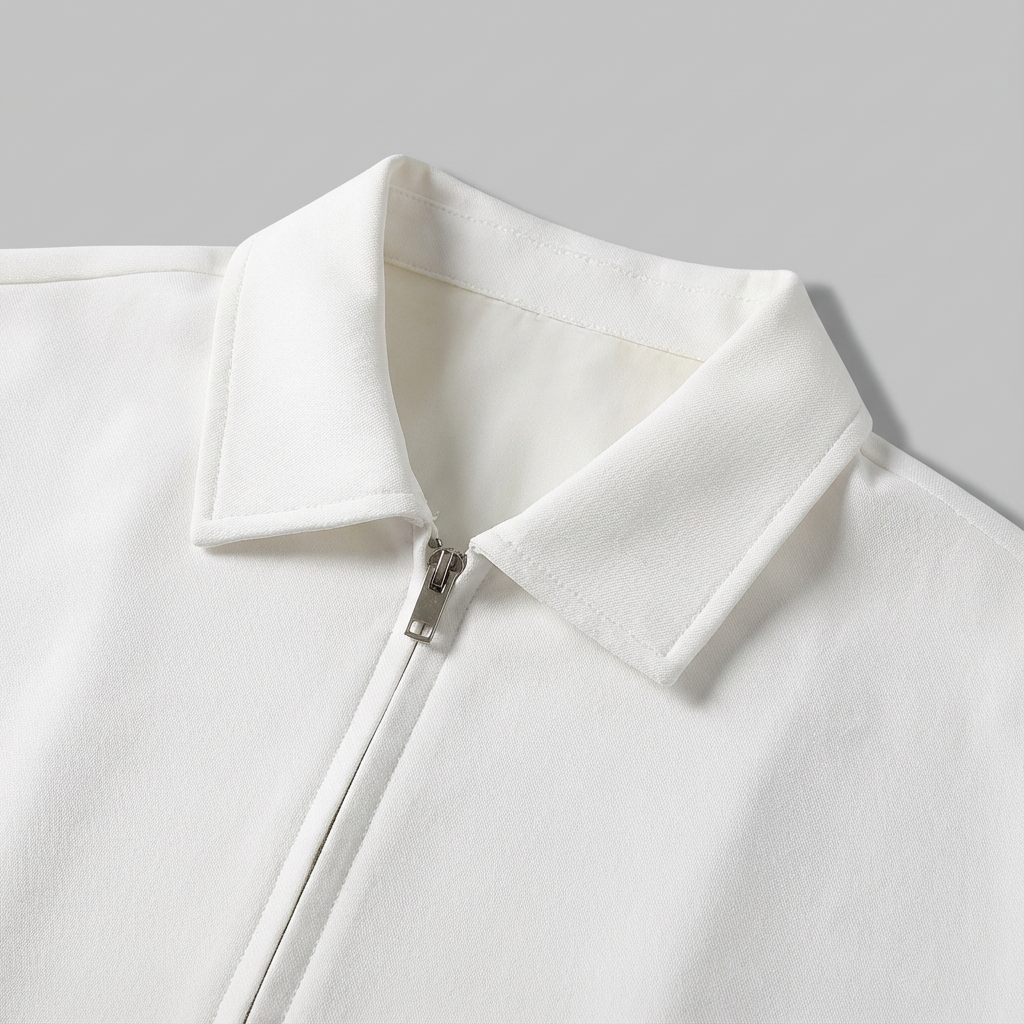 Veste varsity zippée à manches courtes pour femme coupe courte pour tenues