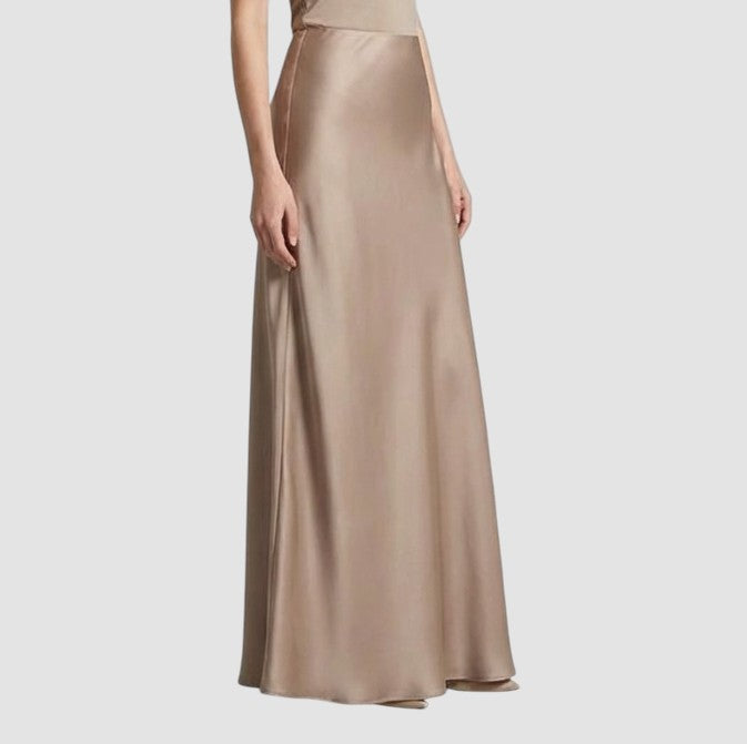 Jupe en satin pour femme, taille haute, confortable, style élégant