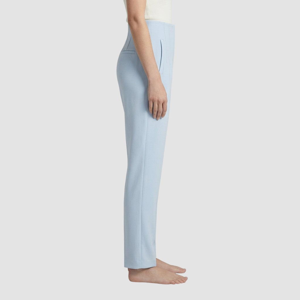 Pantalon femme taille haute slim en coupe crayon longue raffiné