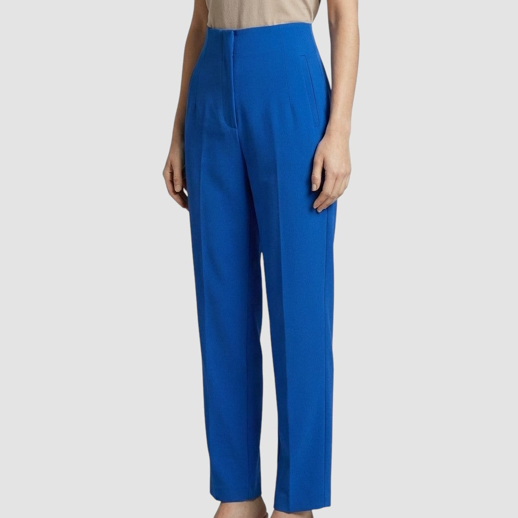 Pantalon femme taille haute slim en coupe crayon longue raffiné