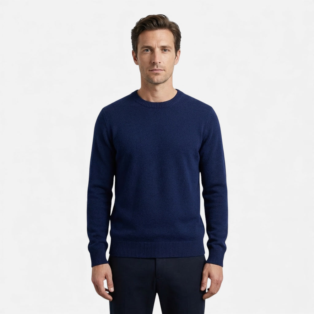 Pull homme en maille douce et chaude col rond coupe ample