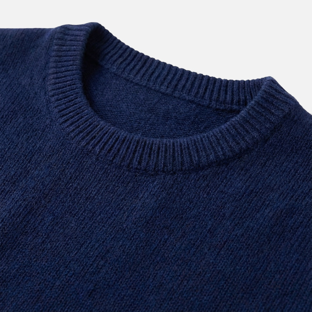 Pull homme en maille douce et chaude col rond coupe ample