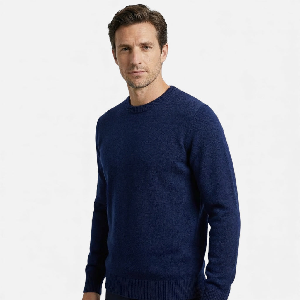 Pull homme en maille douce et chaude col rond coupe ample