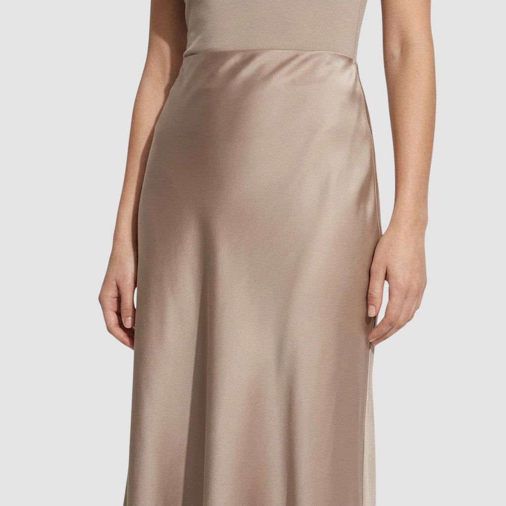 Jupe en satin pour femme, taille haute, confortable, style élégant