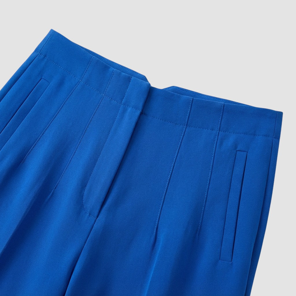 Pantalon femme taille haute slim en coupe crayon longue raffiné