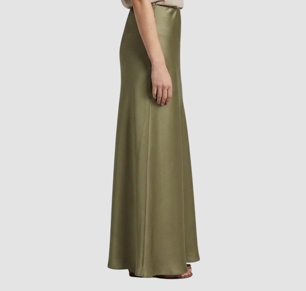 Jupe en satin pour femme, taille haute, confortable, style élégant