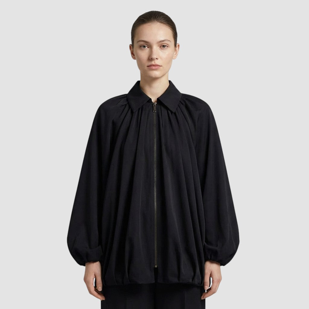 Veste Femme Unie à Revers Coupe Ample Manteau Fin Décontracté