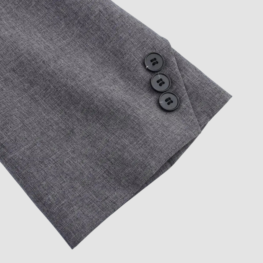 Blazer Femme en Tissu Mélangé au Design Simple et Ajusté