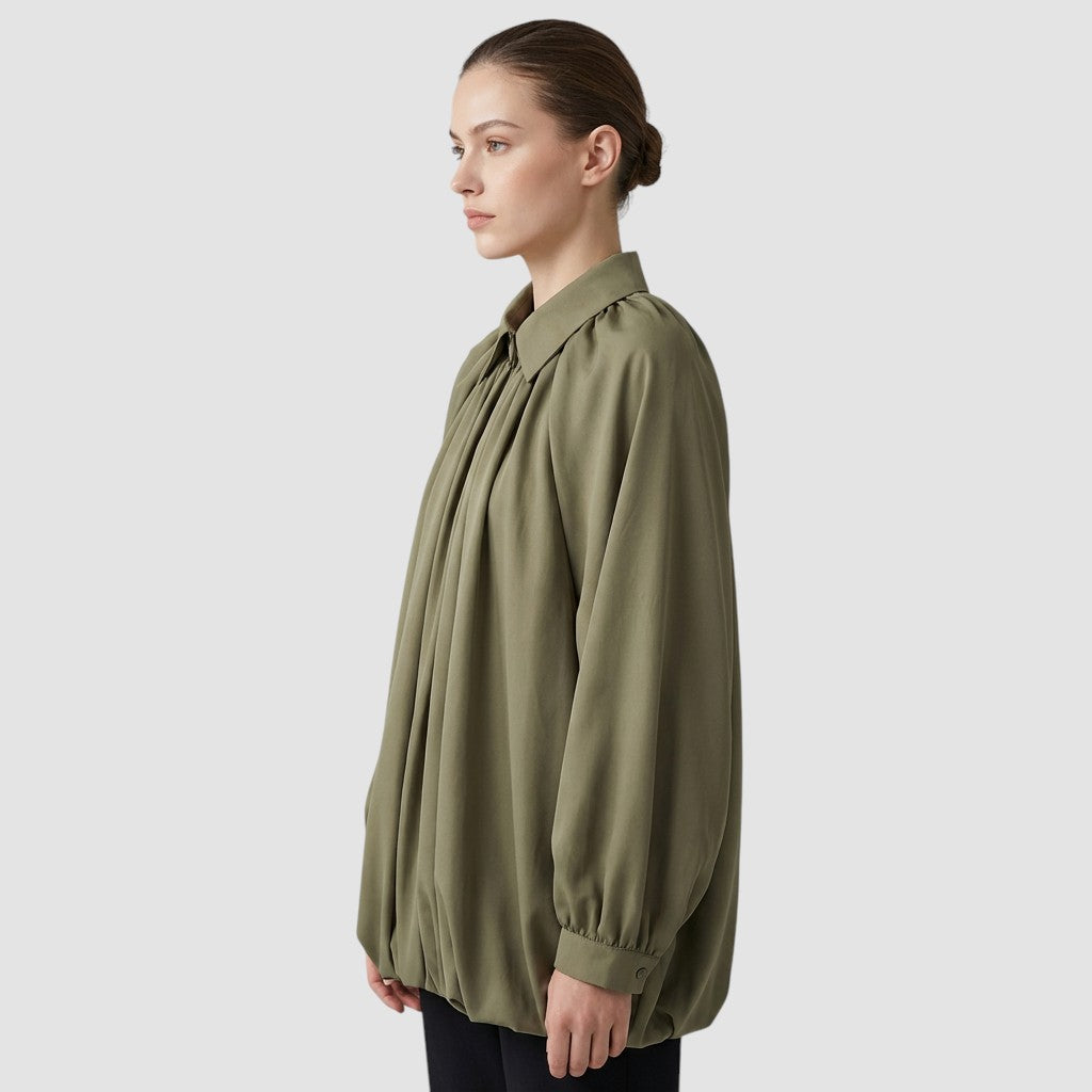 Veste Femme Unie à Revers Coupe Ample Manteau Fin Décontracté