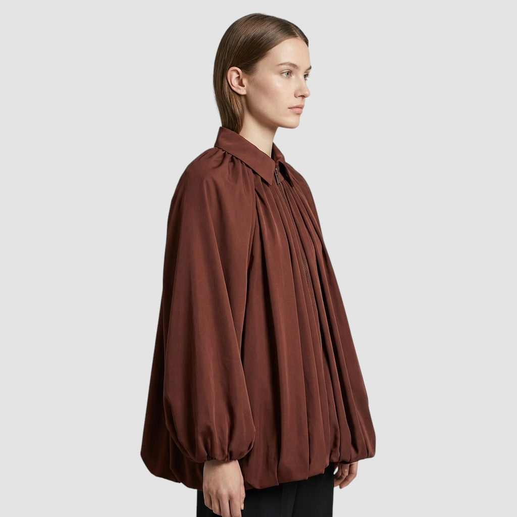 Veste Femme Unie à Revers Coupe Ample Manteau Fin Décontracté