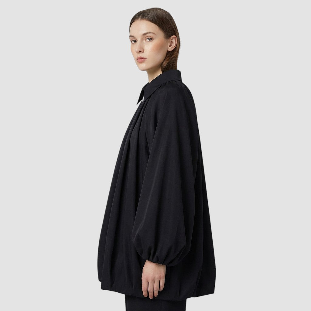 Veste Femme Unie à Revers Coupe Ample Manteau Fin Décontracté