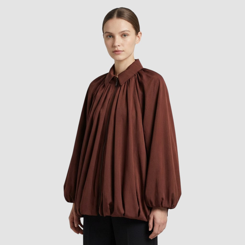 Veste Femme Unie à Revers Coupe Ample Manteau Fin Décontracté