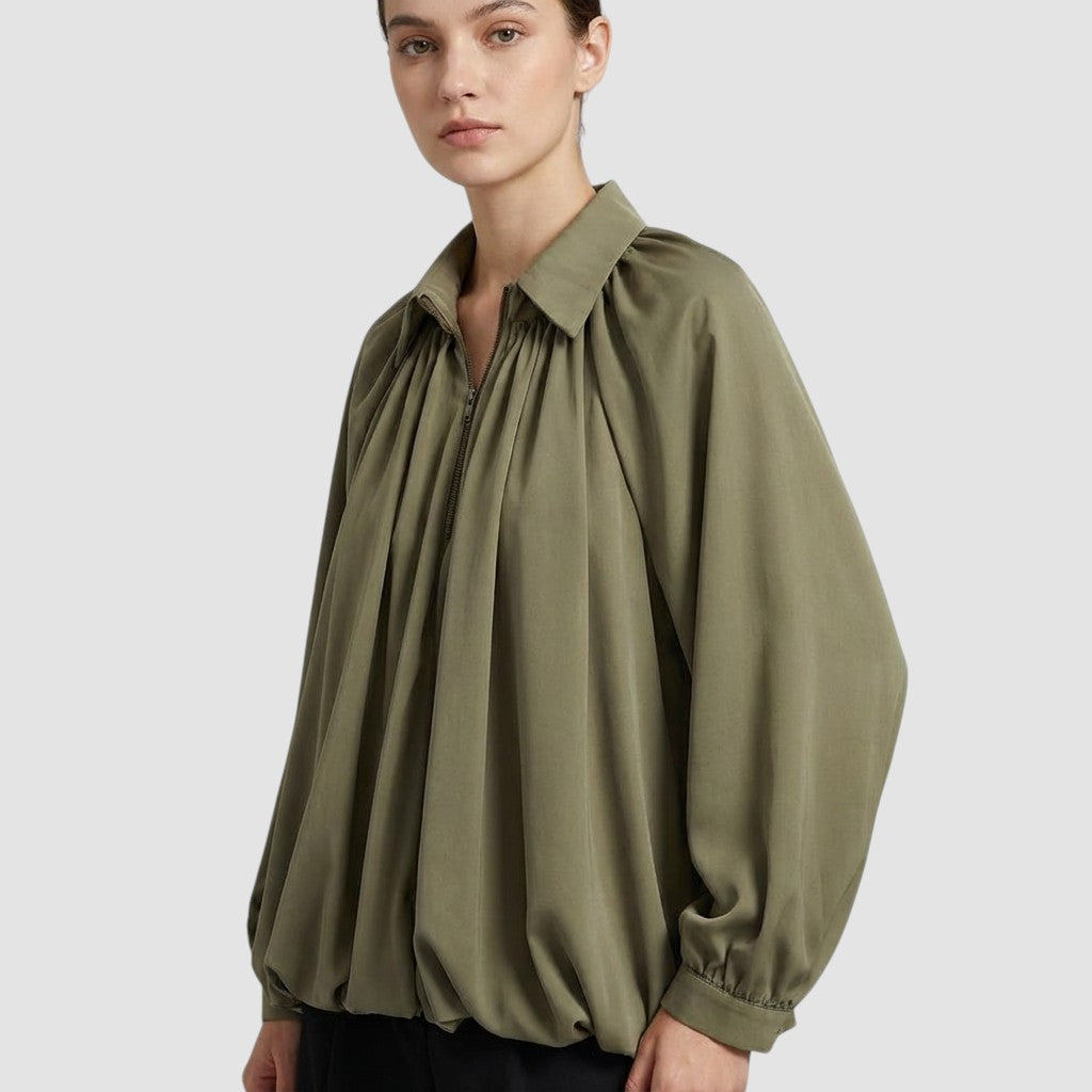 Veste Femme Unie à Revers Coupe Ample Manteau Fin Décontracté