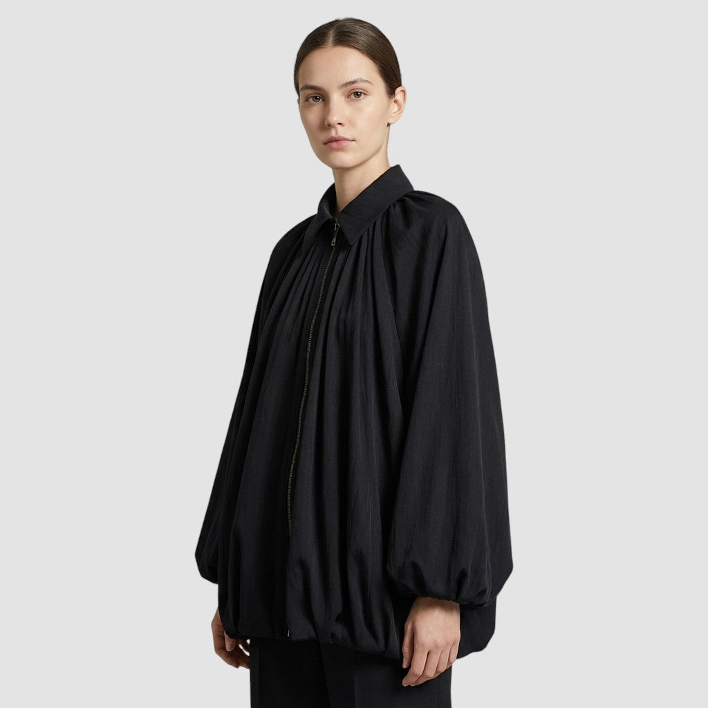 Veste Femme Unie à Revers Coupe Ample Manteau Fin Décontracté