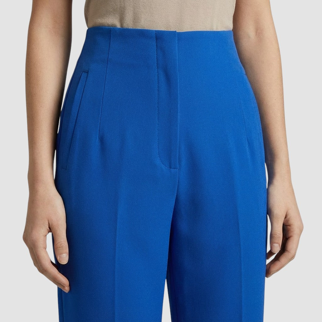 Pantalon femme taille haute slim en coupe crayon longue raffiné