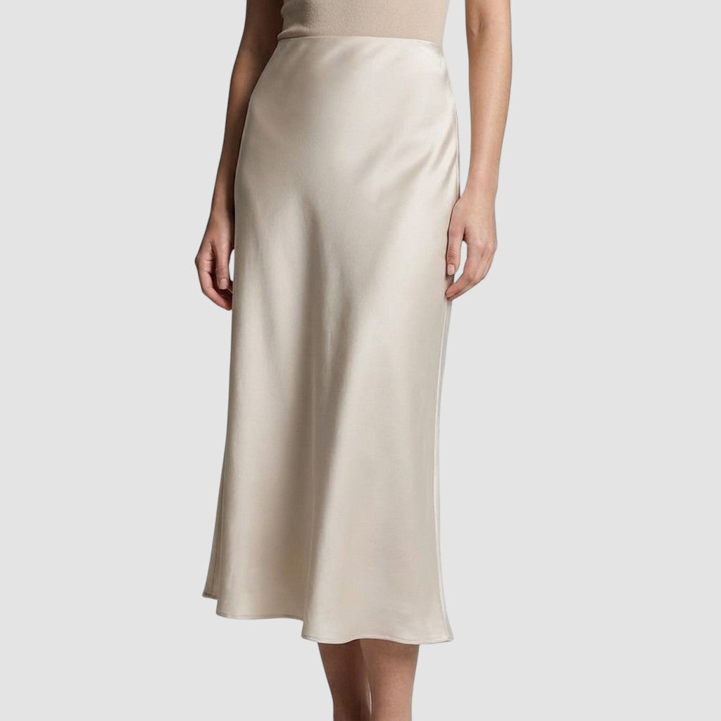 Jupe en satin pour femme, taille haute, confortable, style élégant