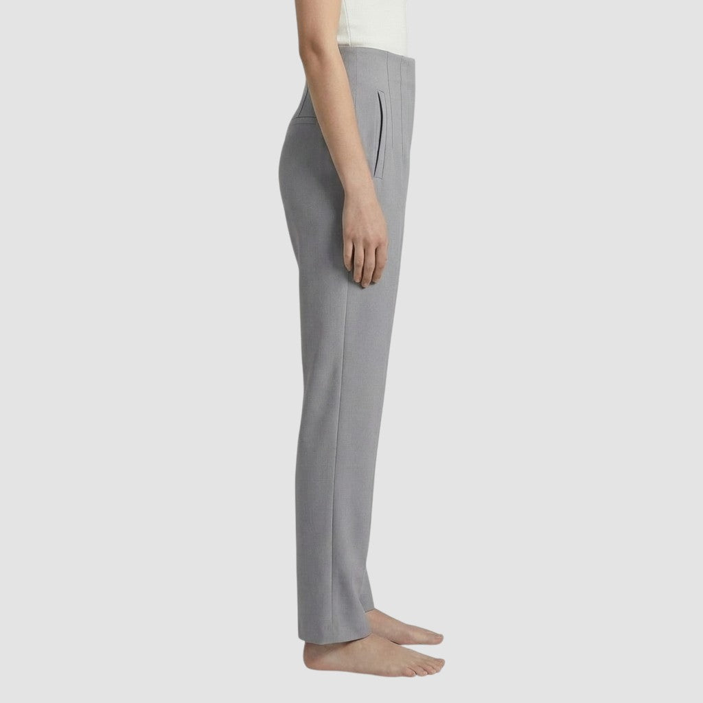 Pantalon femme taille haute slim en coupe crayon longue raffiné