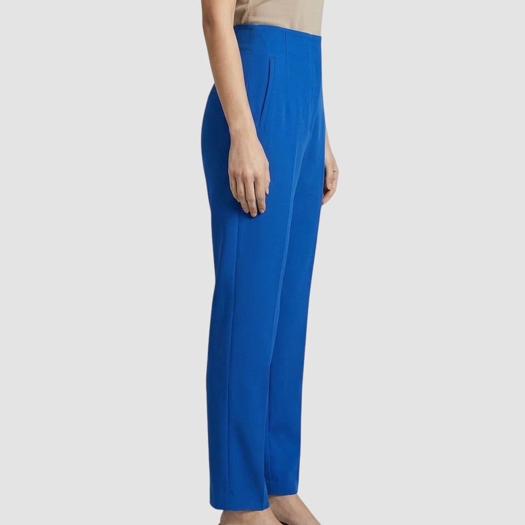 Pantalon femme taille haute slim en coupe crayon longue raffiné