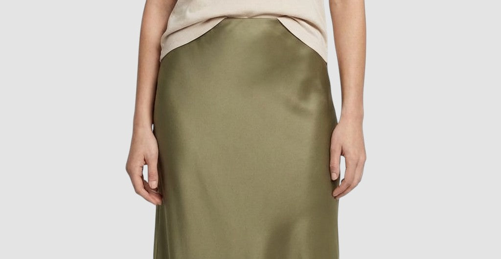 Jupe en satin pour femme, taille haute, confortable, style élégant