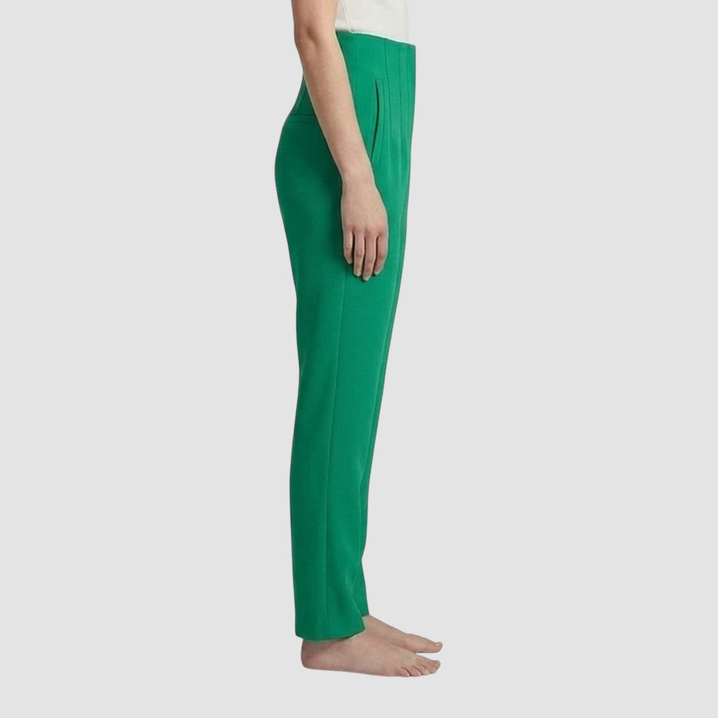 Pantalon femme taille haute slim en coupe crayon longue raffiné
