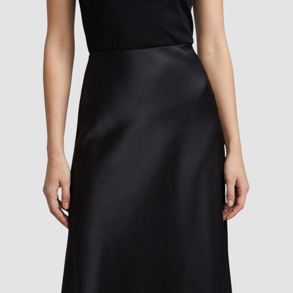 Jupe en satin pour femme, taille haute, confortable, style élégant