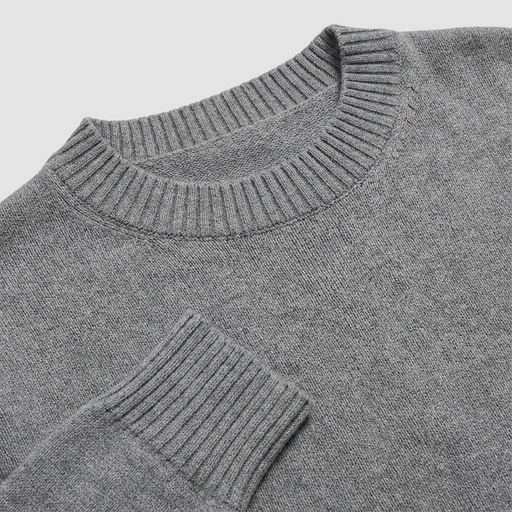 Pull en maille à manches longues pour femme col rond doux