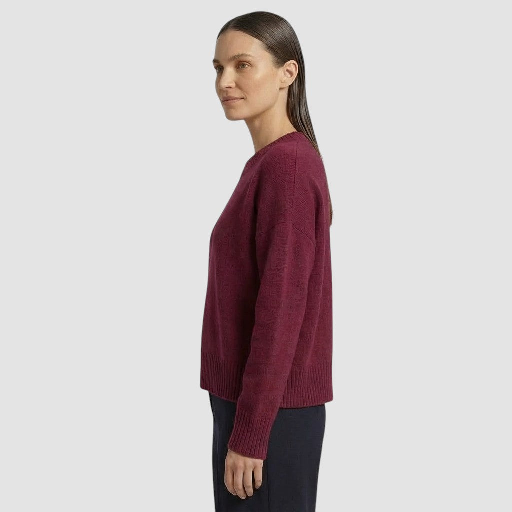 Pull en maille à manches longues pour femme col rond doux