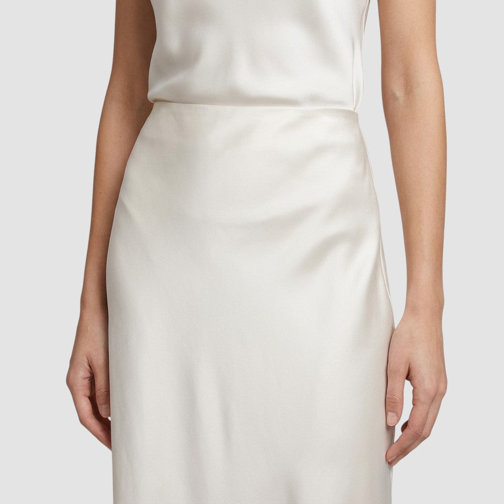 Jupe en satin pour femme, taille haute, confortable, style élégant