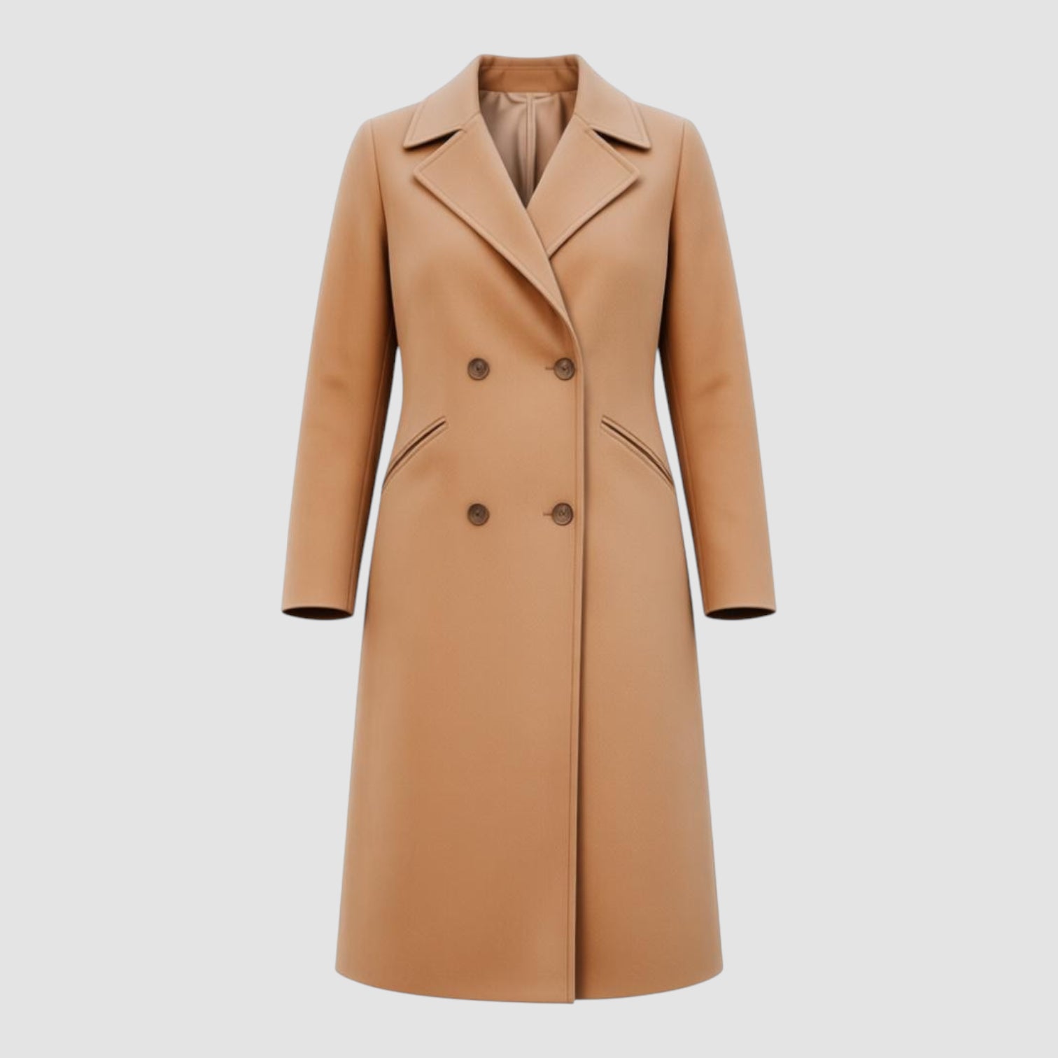 Manteau Femme Automne-Hiver à Double Boutonnage – Doublé Laine Confortable