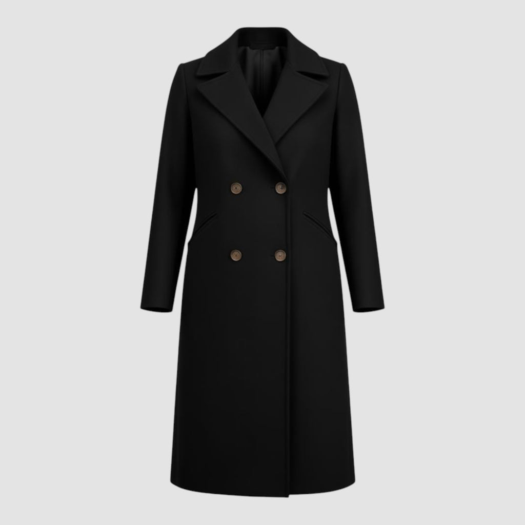 Manteau Femme Automne-Hiver à Double Boutonnage – Doublé Laine Confortable