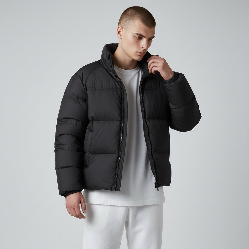Doudoune Homme Légère Thermique Imperméable - Manteau Court en Duvet 90% pour Hiver 2024, Design Élégant et Confortable