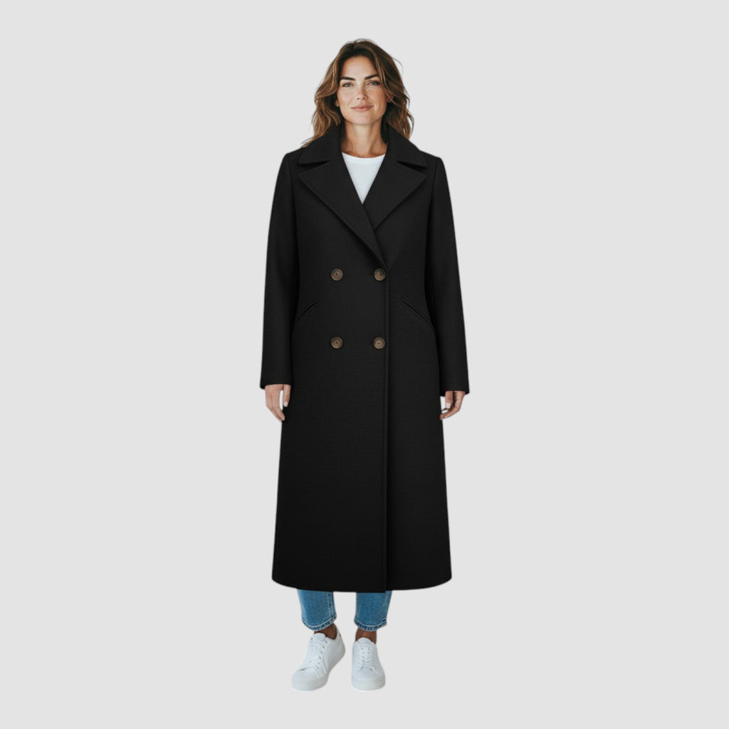 Manteau Femme Automne-Hiver à Double Boutonnage – Doublé Laine Confortable