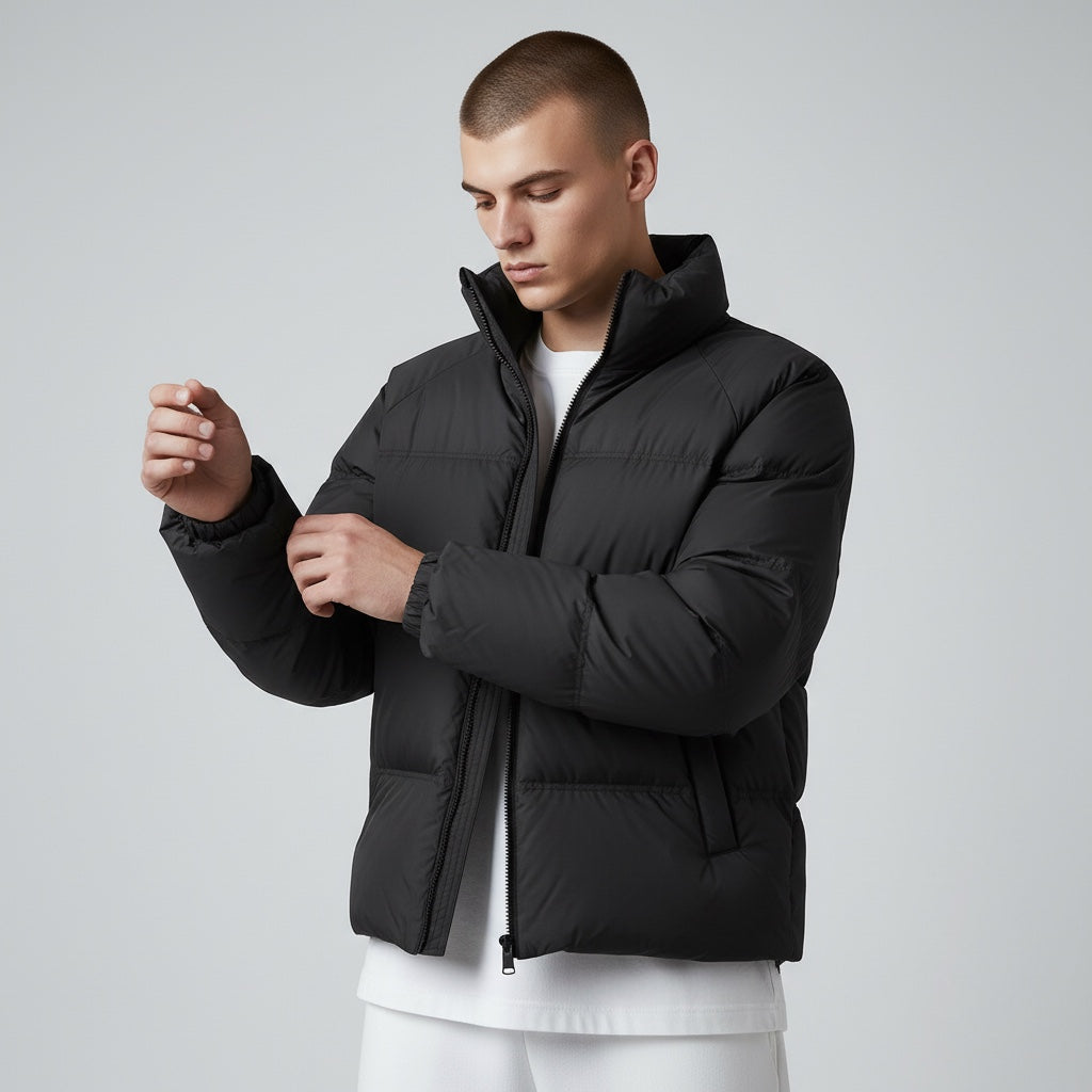 Doudoune Homme Légère Thermique Imperméable - Manteau Court en Duvet 90% pour Hiver 2024, Design Élégant et Confortable