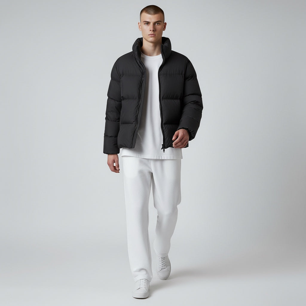 Doudoune Homme Légère Thermique Imperméable - Manteau Court en Duvet 90% pour Hiver 2024, Design Élégant et Confortable