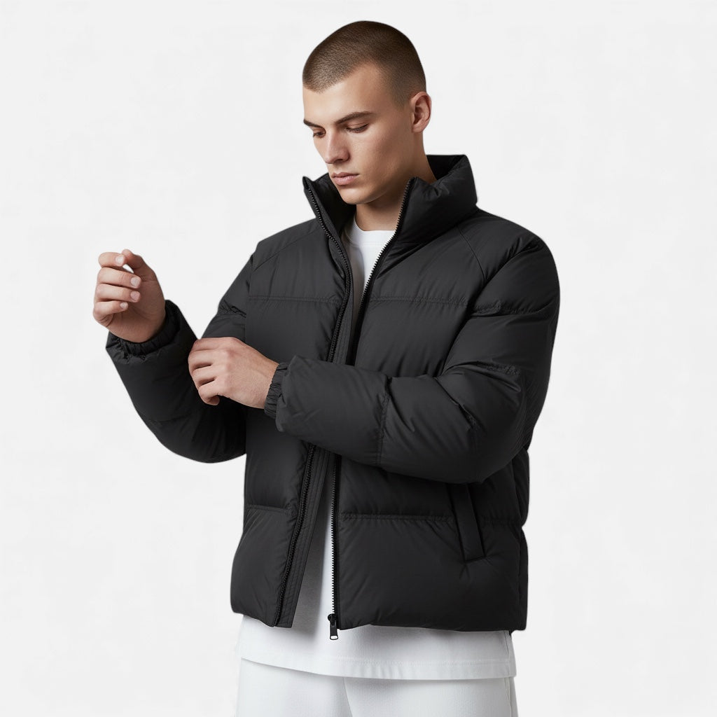 Veste en duvet pour homme Vêtement d'extérieur léger et chaud pour l'hiver