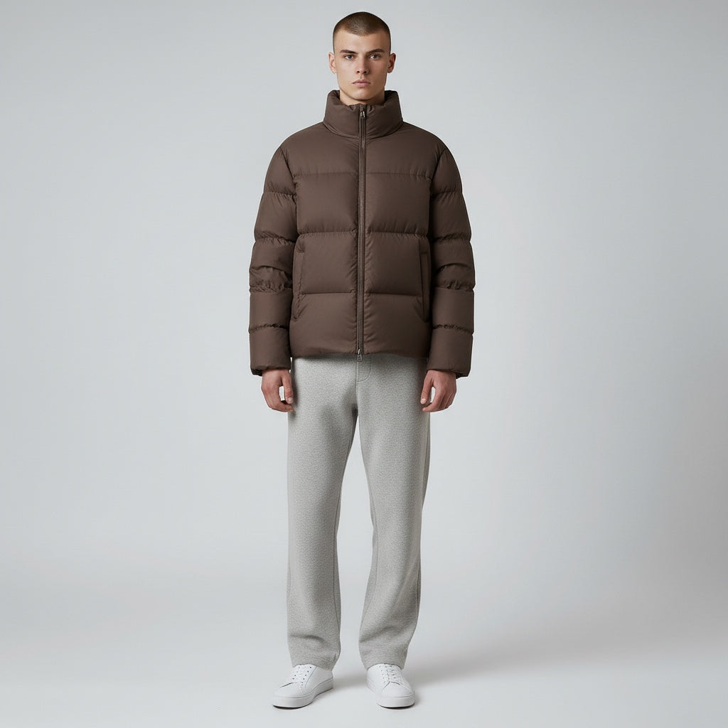 Doudoune Homme Légère Thermique Imperméable - Manteau Court en Duvet 90% pour Hiver 2024, Design Élégant et Confortable