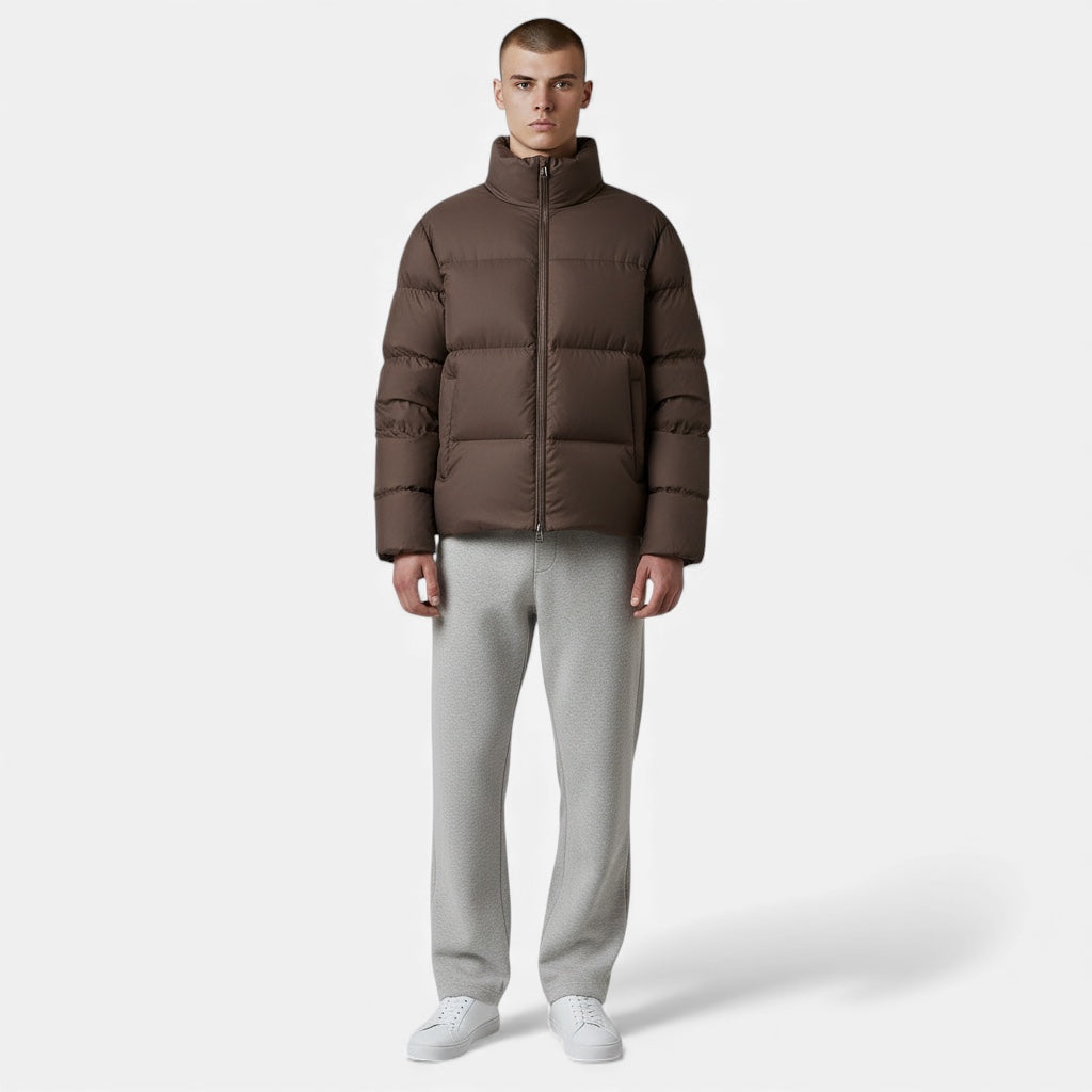 Veste en duvet pour homme Vêtement d'extérieur léger et chaud pour l'hiver