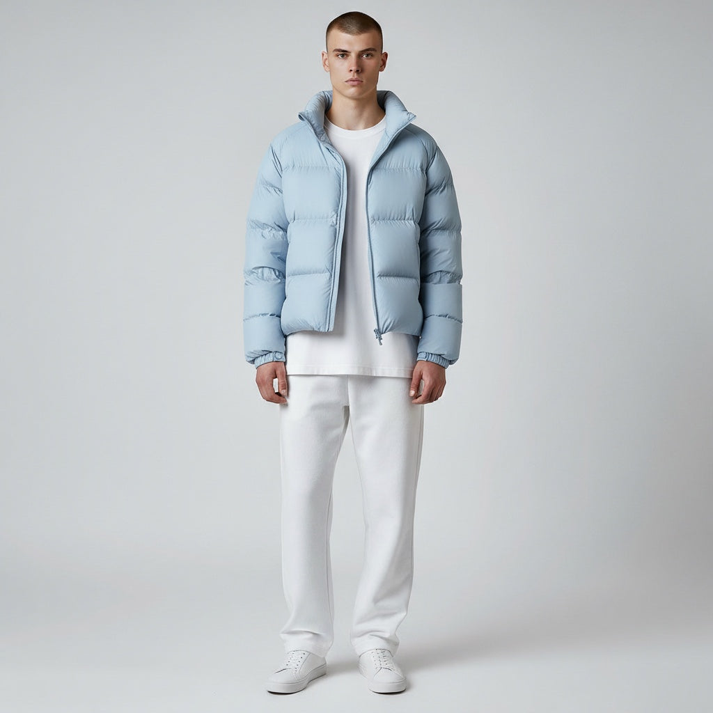 Doudoune Homme Légère Thermique Imperméable - Manteau Court en Duvet 90% pour Hiver 2024, Design Élégant et Confortable