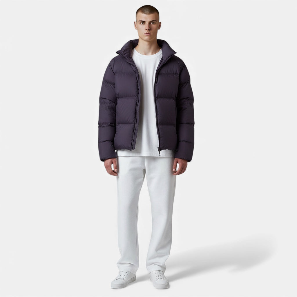 Veste en duvet pour homme Vêtement d'extérieur léger et chaud pour l'hiver