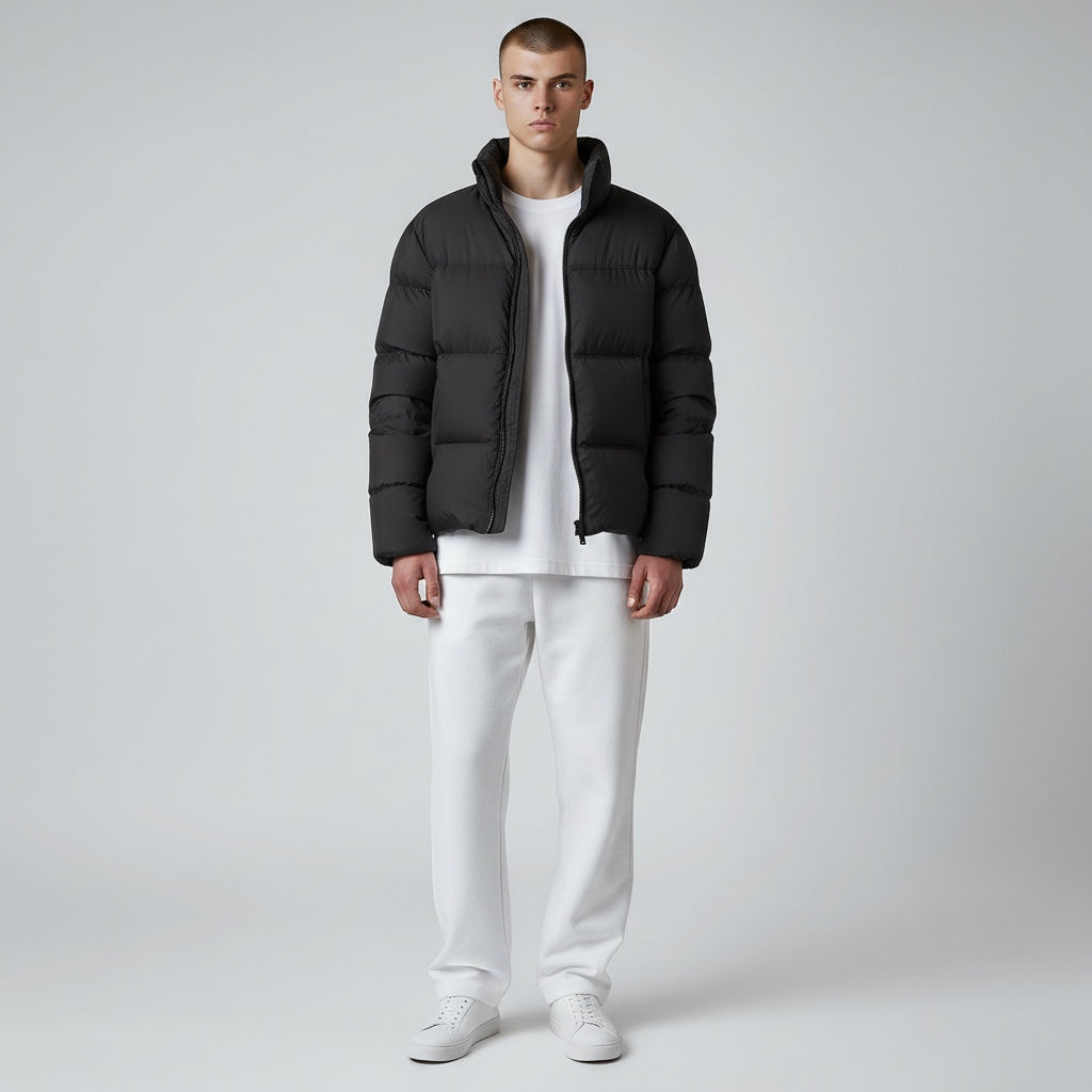 Doudoune Homme Légère Thermique Imperméable - Manteau Court en Duvet 90% pour Hiver 2024, Design Élégant et Confortable